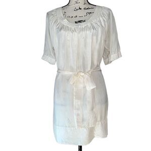 Graham & Spencer white silk dress small‎
